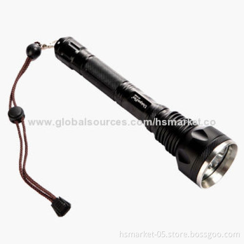 Stainless steel head LED flashlight, 3x Cree XM-L T6 LED, rechargeable 2x 18650 battery, 5 modesNew